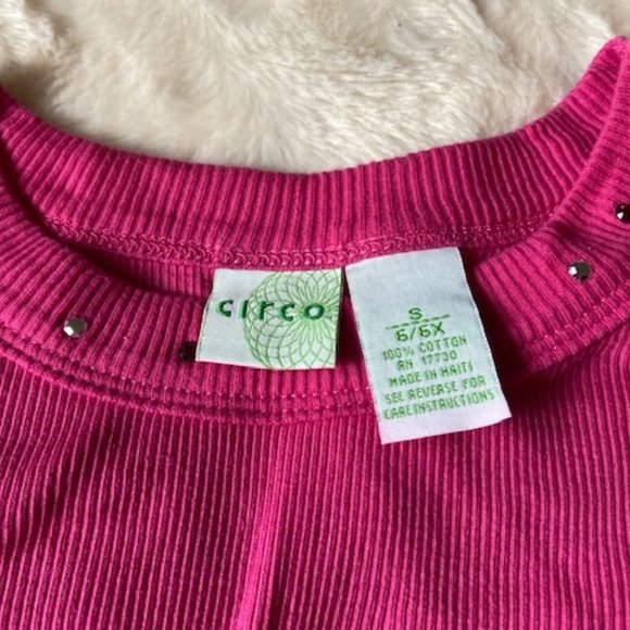 3/$25 Circo Sleeveless fuchsia tank top Girl's Size 6/6X - Picture 4 of 8